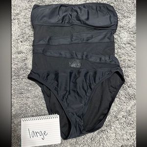one piece strapless swimsuit